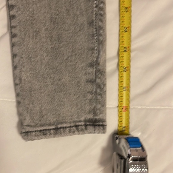 Express skinny stretch jeans , petite,mid-rise charcoal grey size 0. - Picture 3 of 7